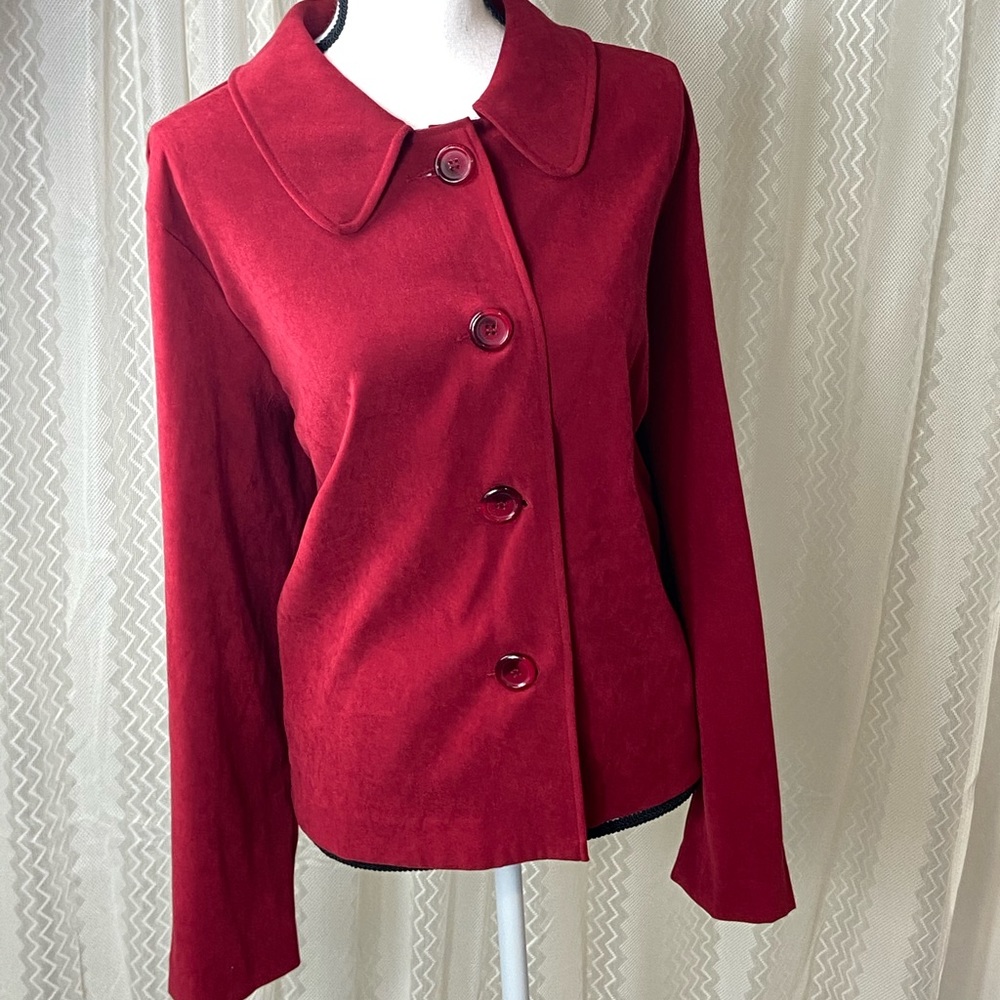 Briggs New York Red Button Down Jacket / Blazer 18